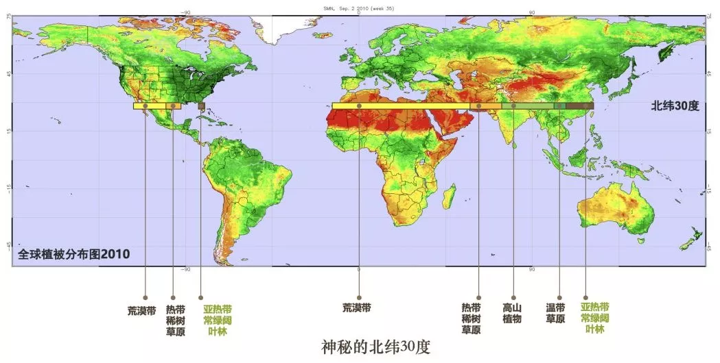 全球北纬30度植被分布 08 wwf-china改制位于青藏高原的三江源国家