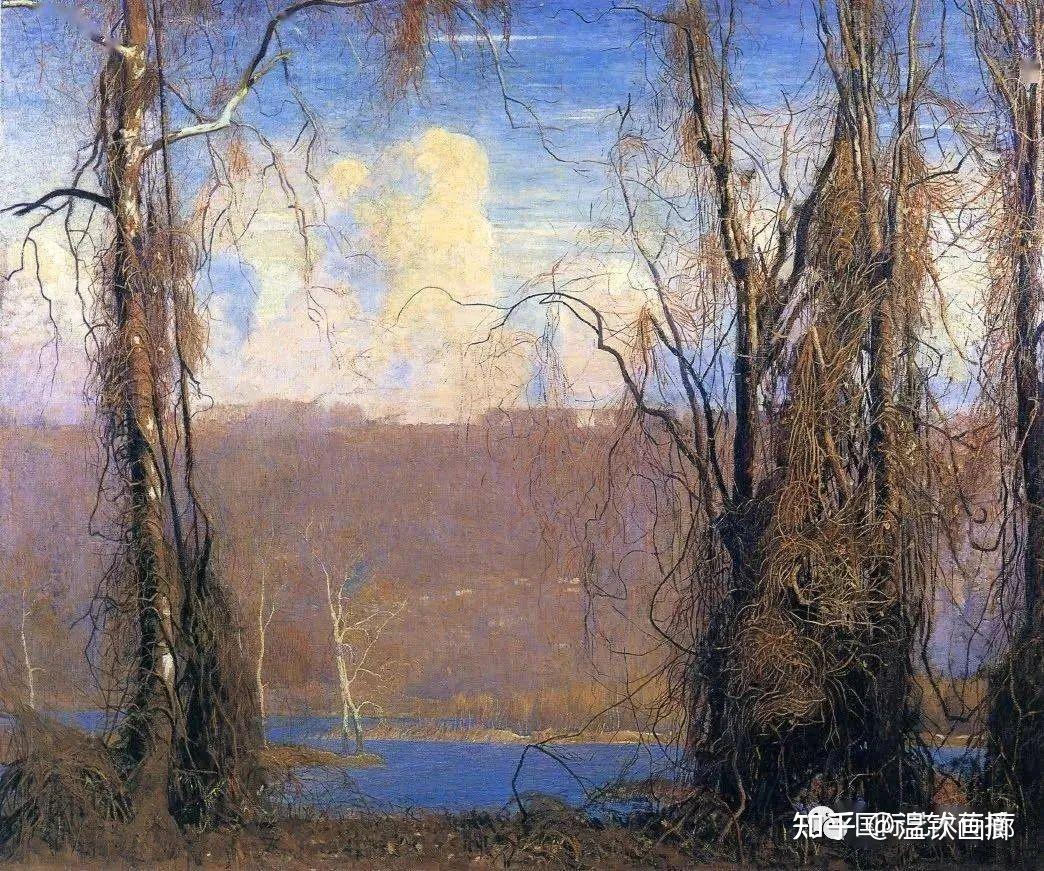 印象派风景油画《山南之野》 – 大盆图社