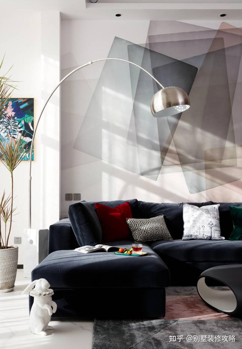 实景案例丨120m05现代简约风辅以色彩的搭配呈现舒适的生活氛围