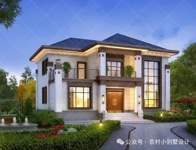 3月份最新新款二层中式！30套占地130平二层农村新中式自建房别墅 - 知乎