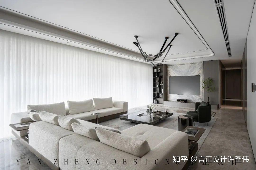 重庆室内设计工作室精装房改造推荐言正新作|【壹号半岛】350㎡大平层不砸墙、不拆顶也能打造出别致简约风！ - 知乎