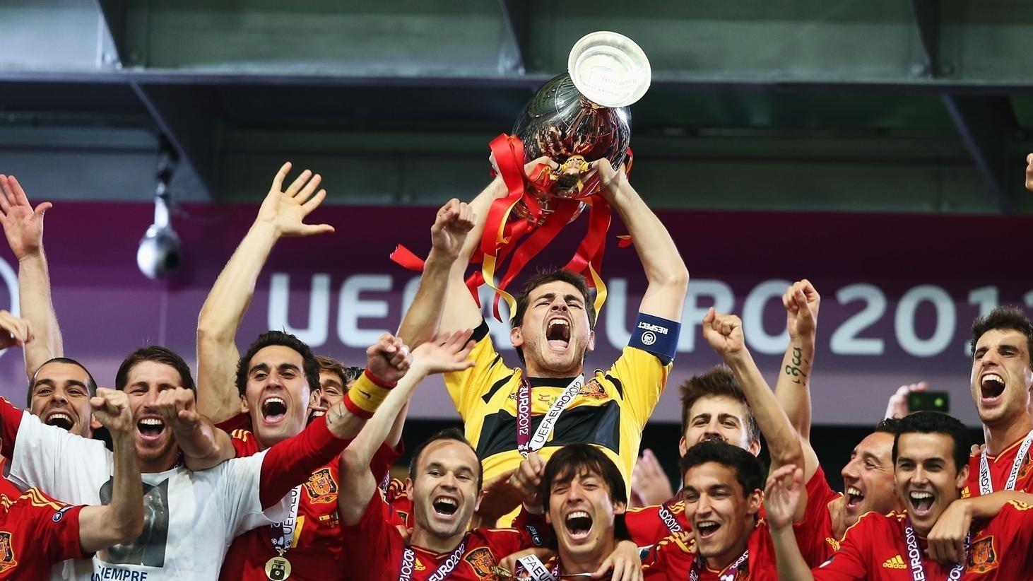 历届欧洲杯冠军及夺冠次数排名：西班牙、德国各三冠并列第一