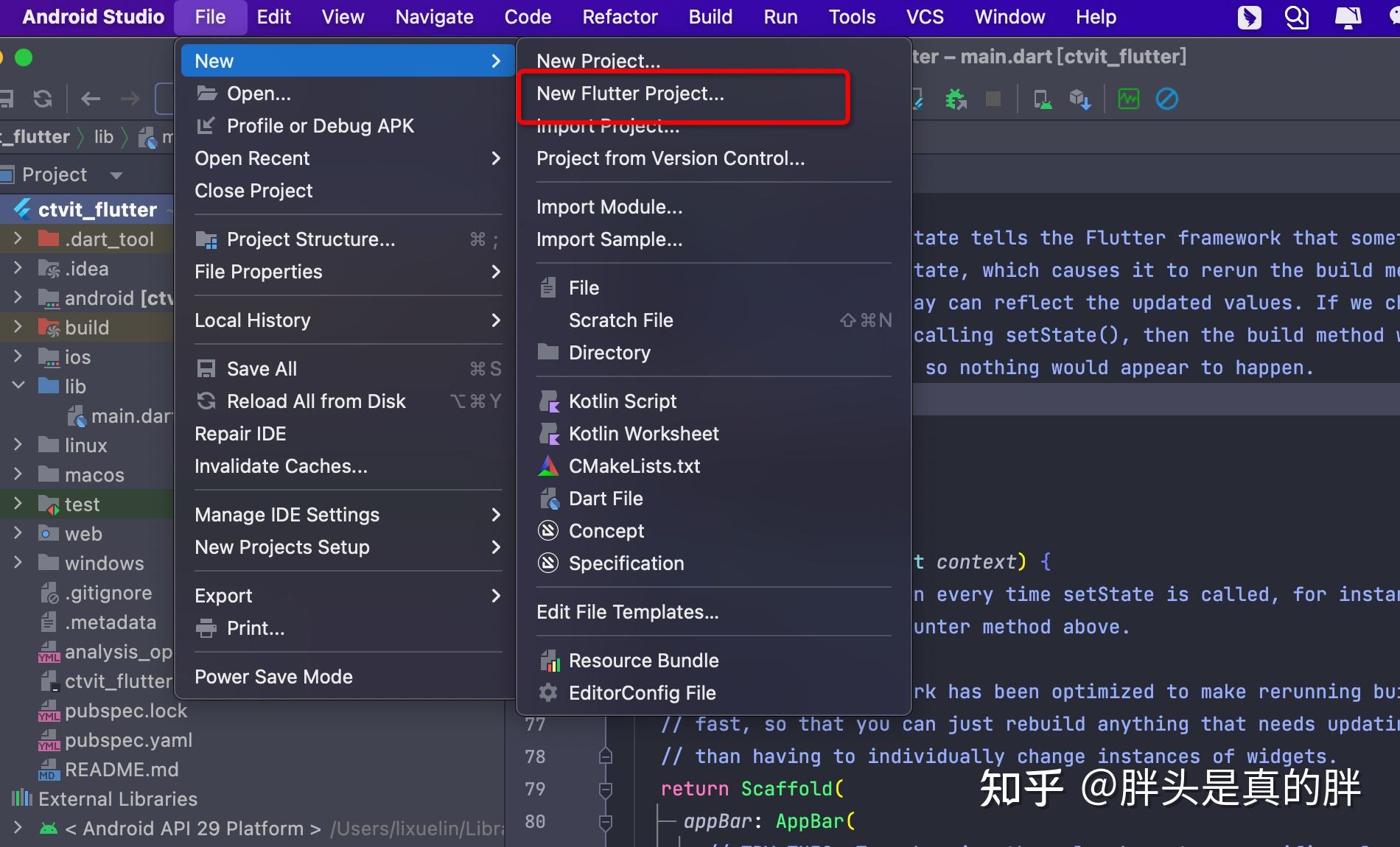 Flutter android studio 