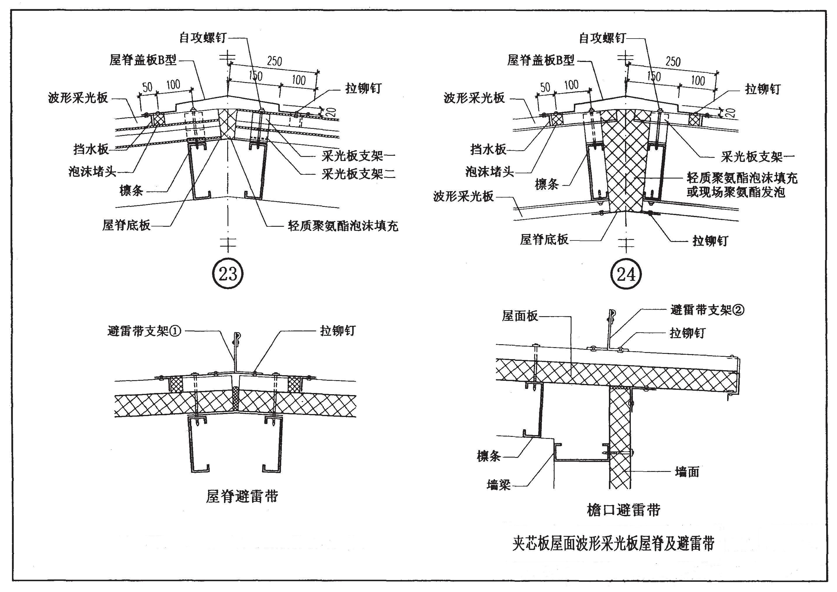 某厂区屋顶避雷带安装图_苏州雷云机电工程有限公司
