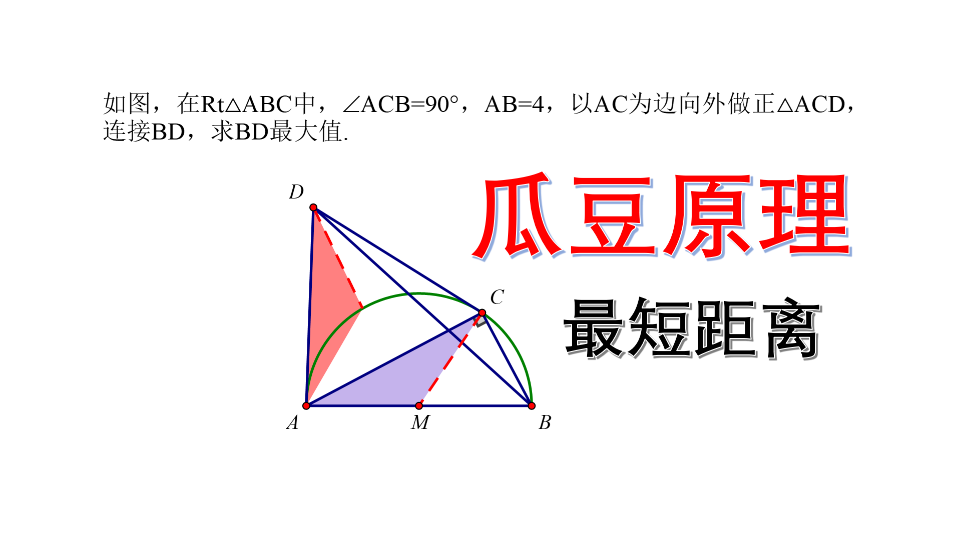 中考数学最短距离问题瓜豆原理手拉手模型其实很简单