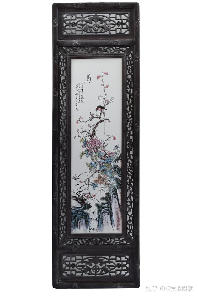 刘雨岑梅兰竹菊四条屏 菊从近几年来"珠山八友"瓷板画的拍卖行情来看