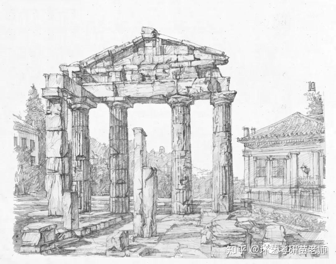 silver point (28cm x 22cm)风之塔是一座位于希腊雅典古罗马阿哥拉的