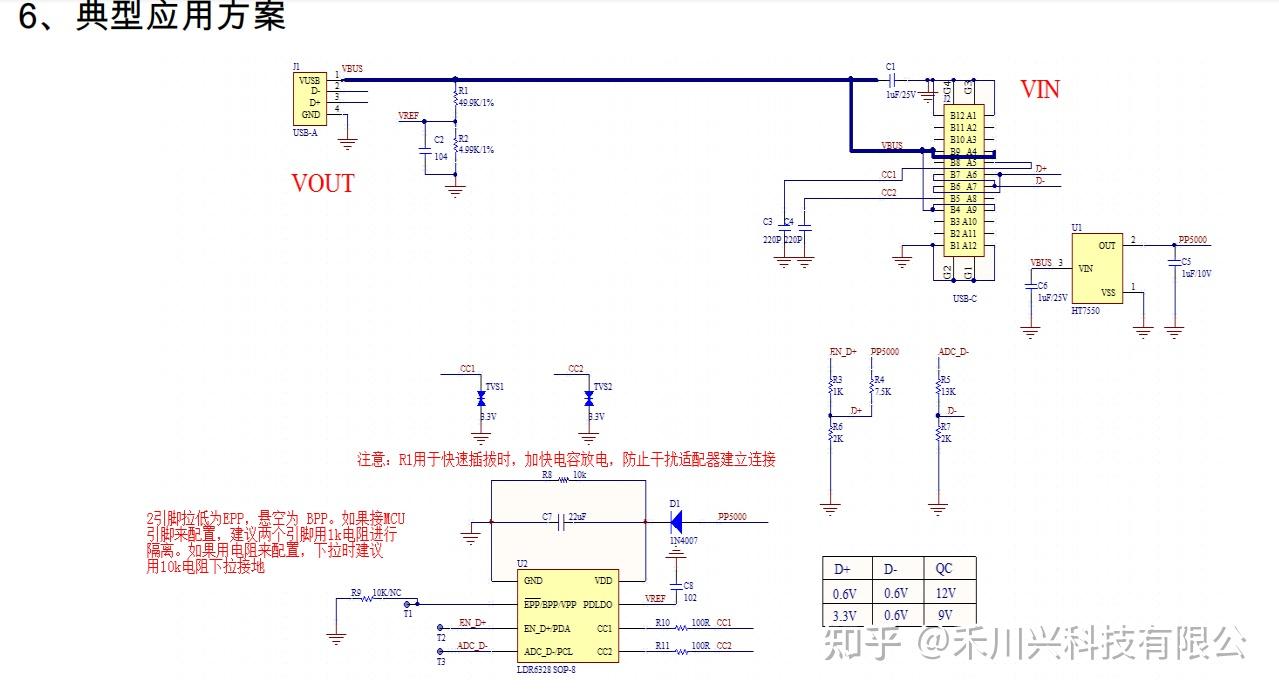 typec6脚接线图图片