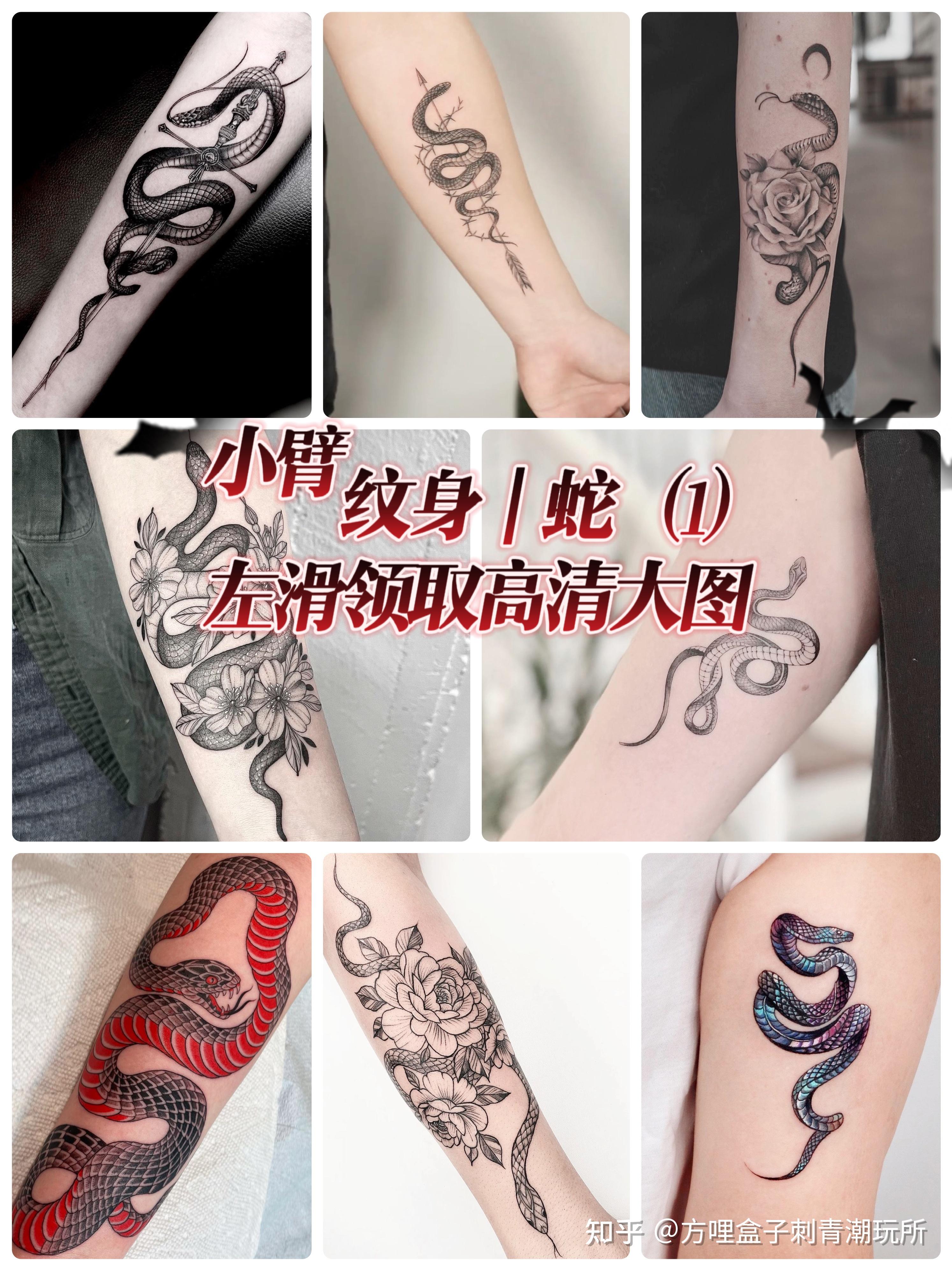 生肖纹身大全：属蛇的人纹身什么好？25幅图案推荐 - 广州纹彩刺青