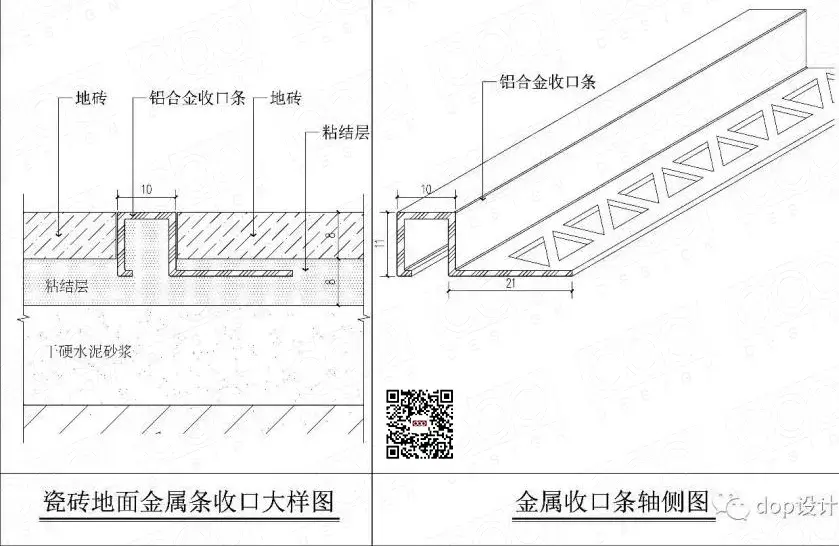 室内设计施工图深化004 - 4种金属条收口方式 - 知乎