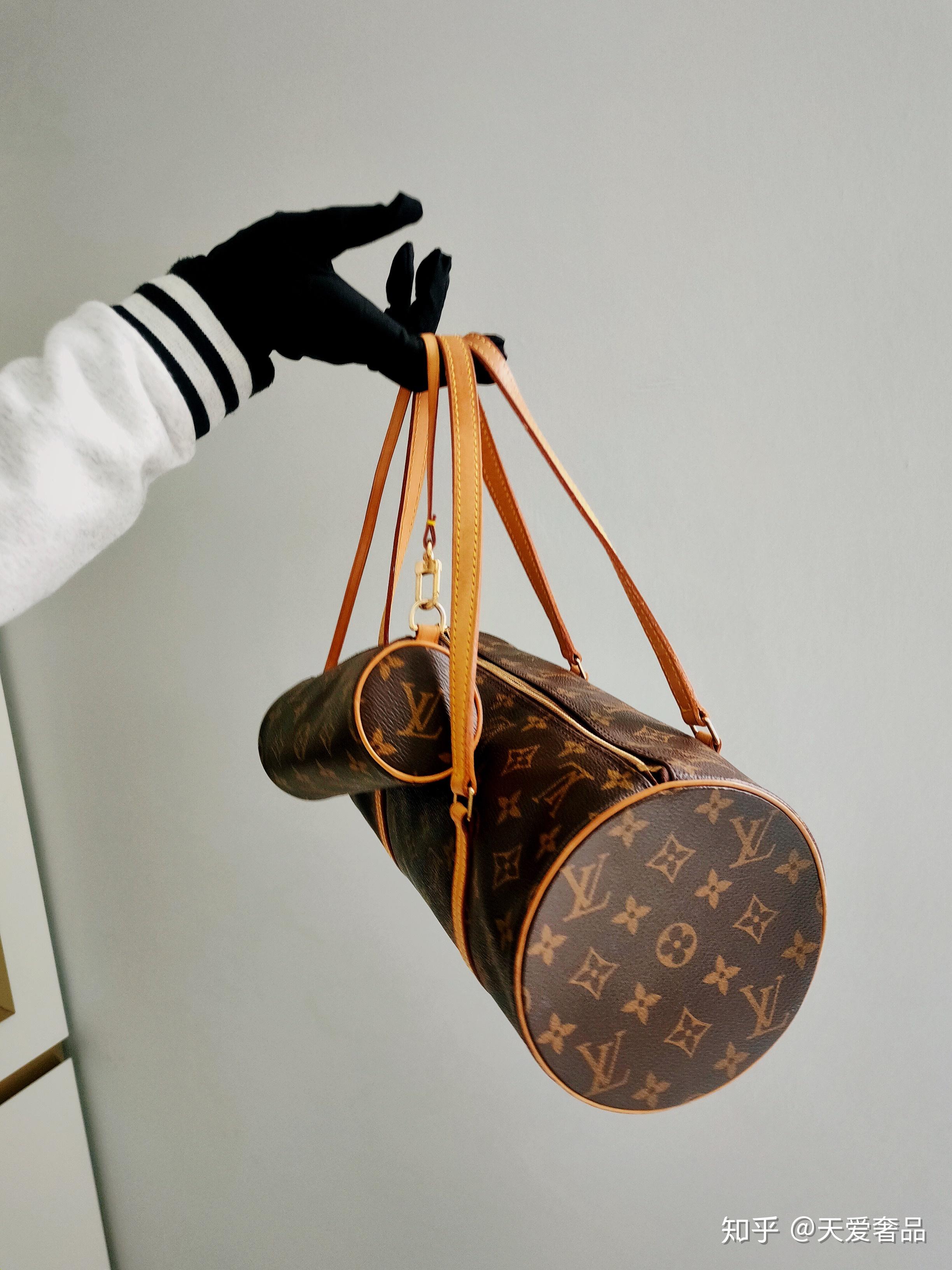 超美中古lvpapillon圆筒包