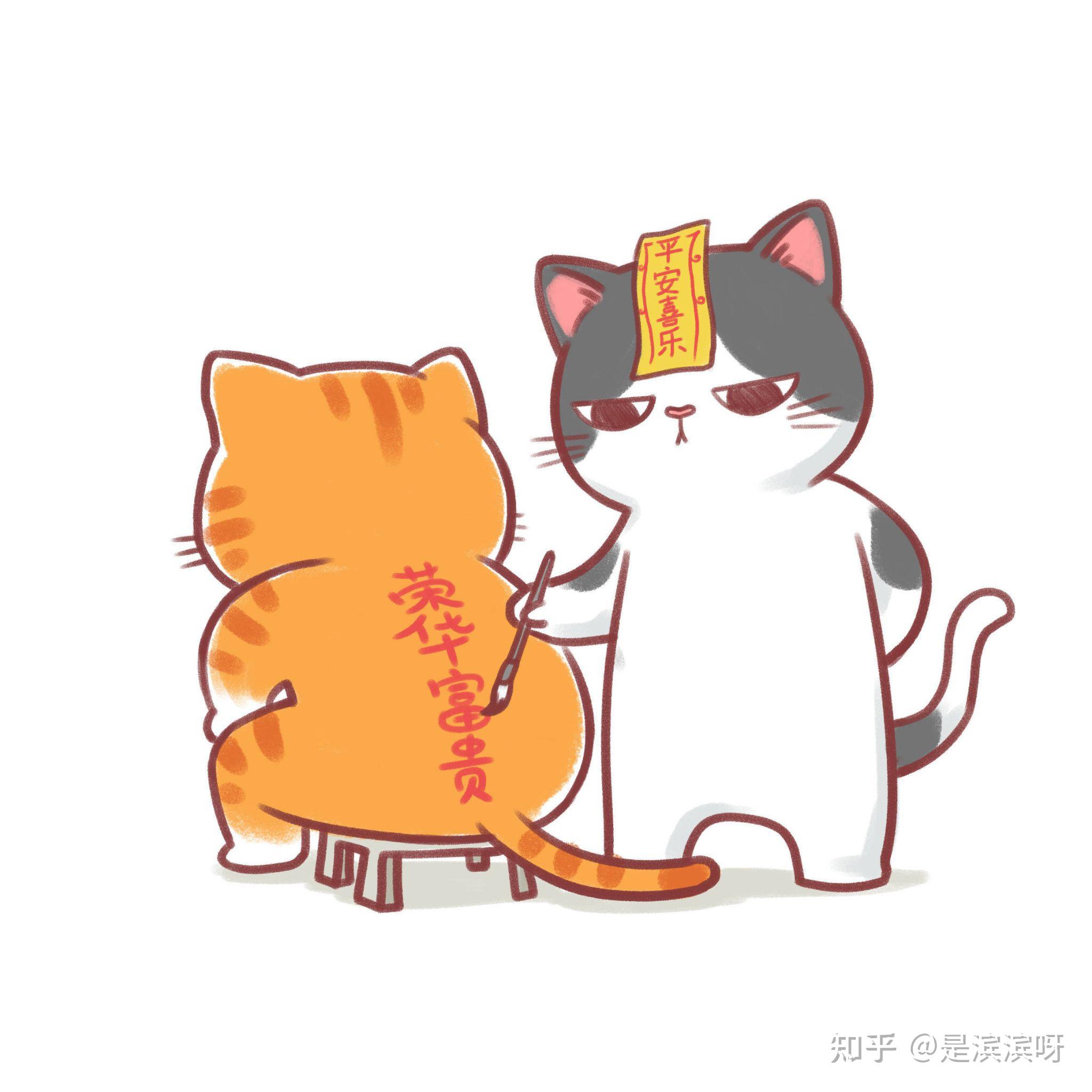 求猫猫往头上贴符的系列图片,有脱非入欧,一夜暴富什么的,谢谢大家啦.