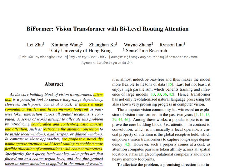  cvpr2023 biformer vision transformer with bi level routing attention