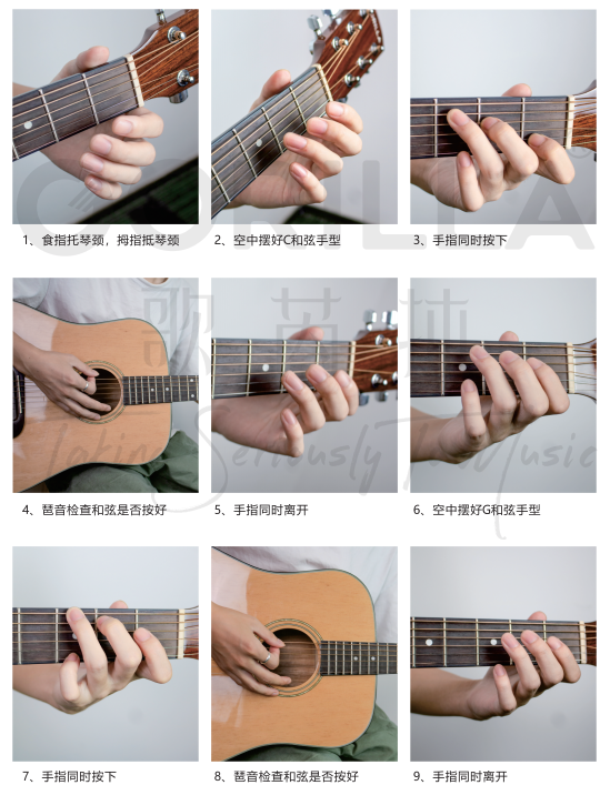 吉他左手指法图解图片