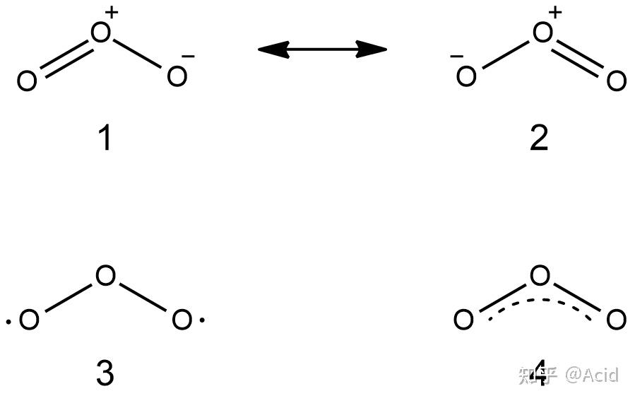 lewis结构式臭氧有很多种lewis结构式,常见的有以下几种画法,带形式