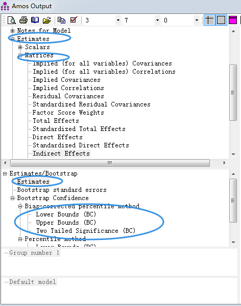 AMOS计算Bootstrap,怎么看平均间接效应和置