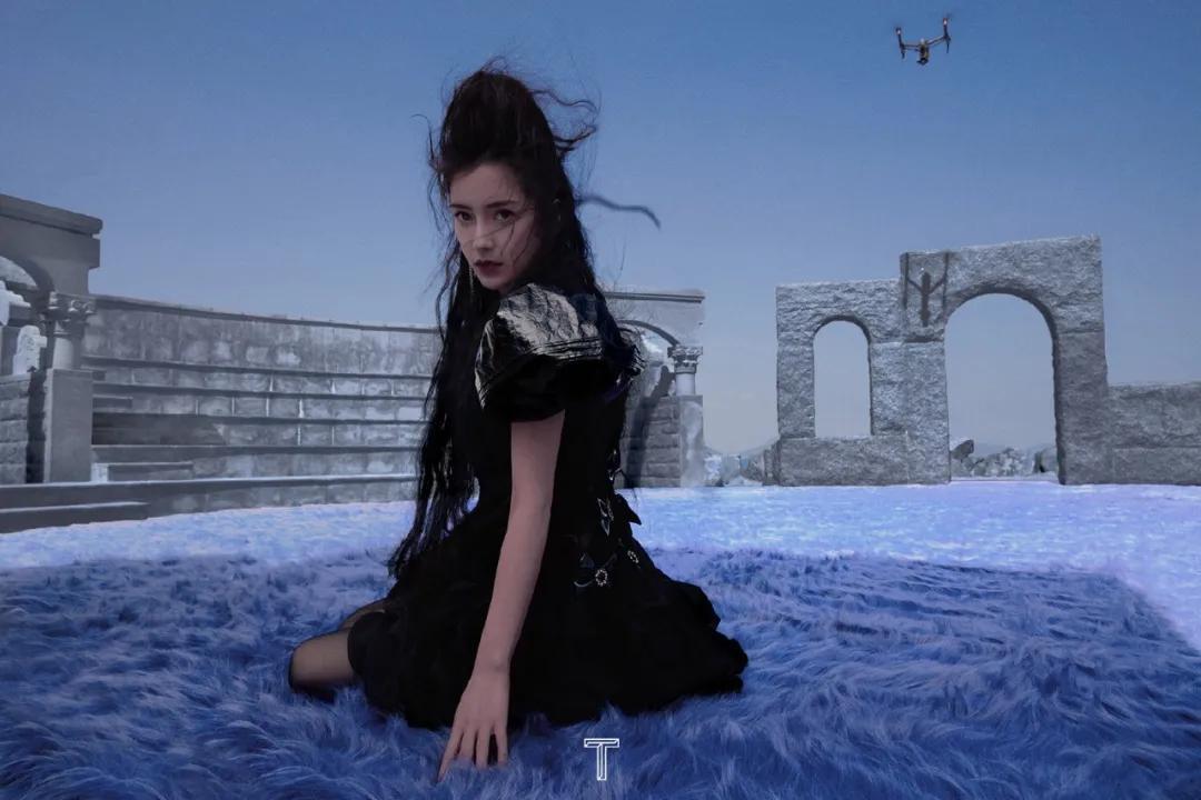 明星黑童话哥特风angelababy海岛大片一眼精绝