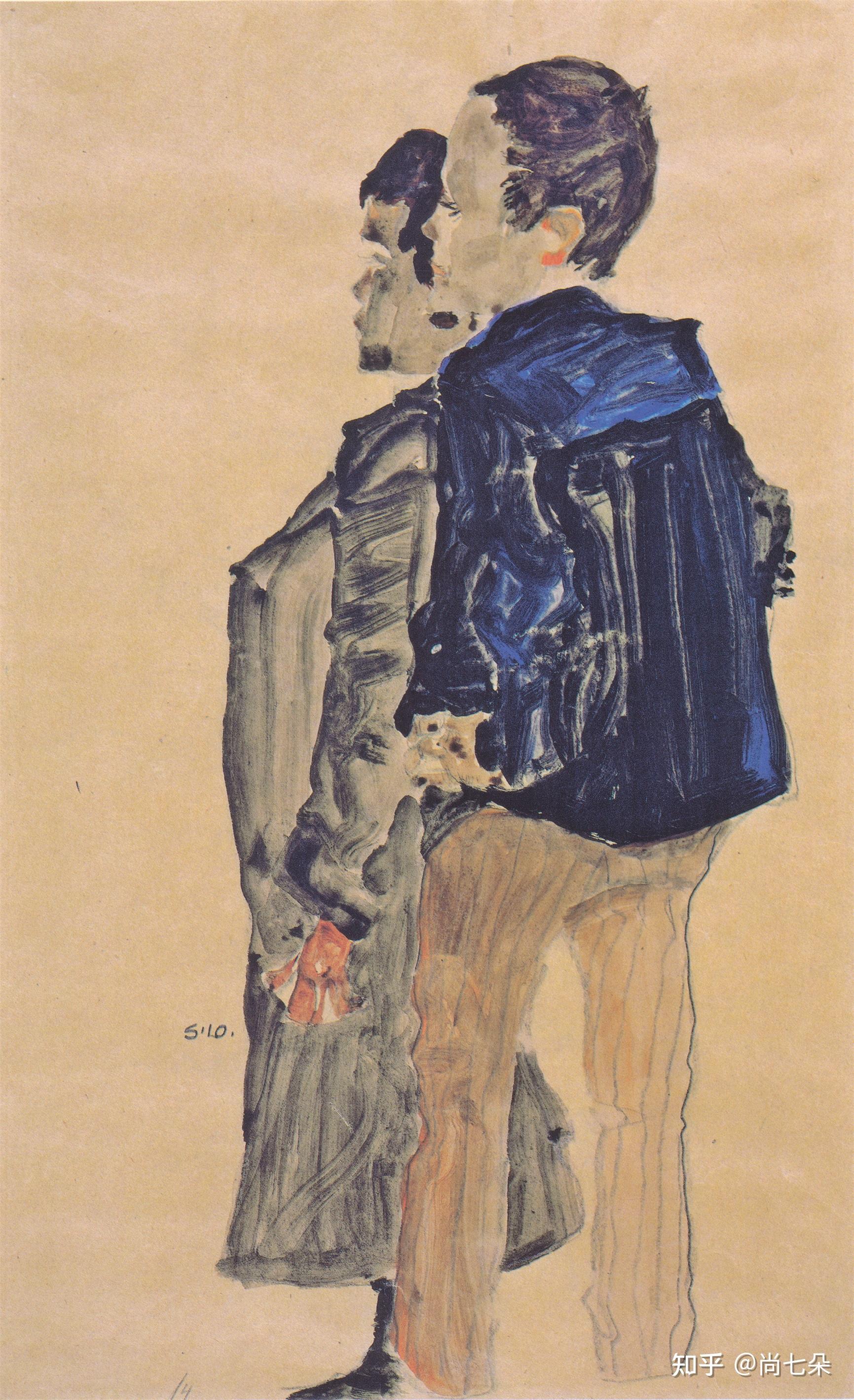 埃贡·席勒 表现主义油画资源美术资料绘画素材高清图片保存第二组 - 知乎