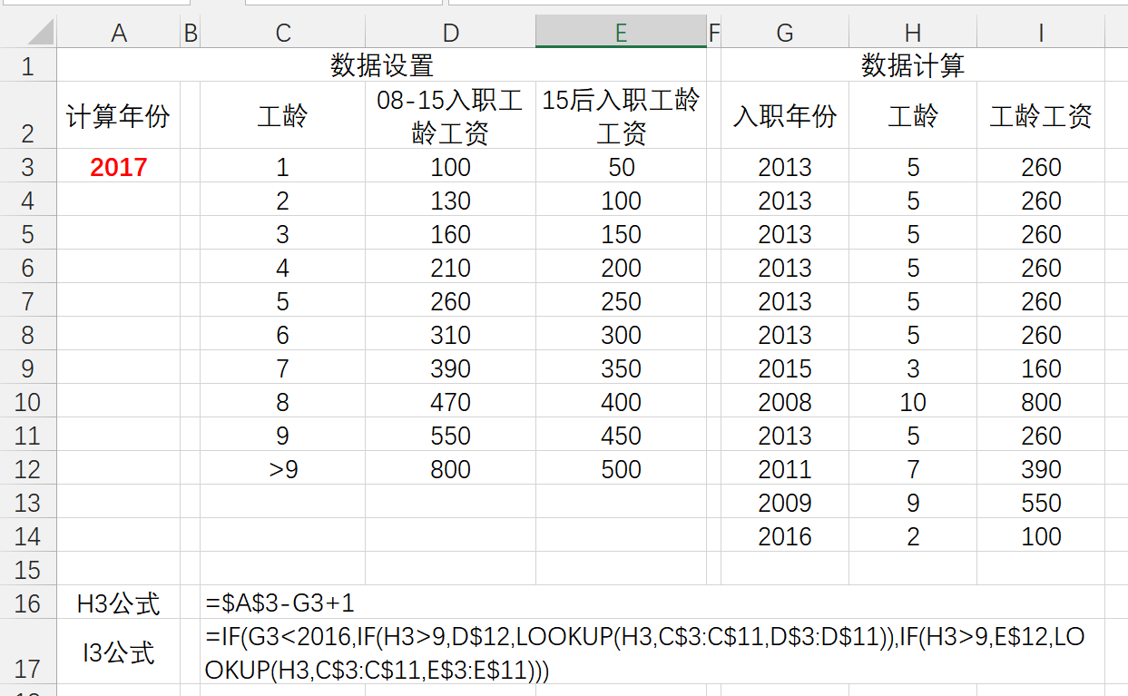 excel工齡工資有什麼好的計算公式