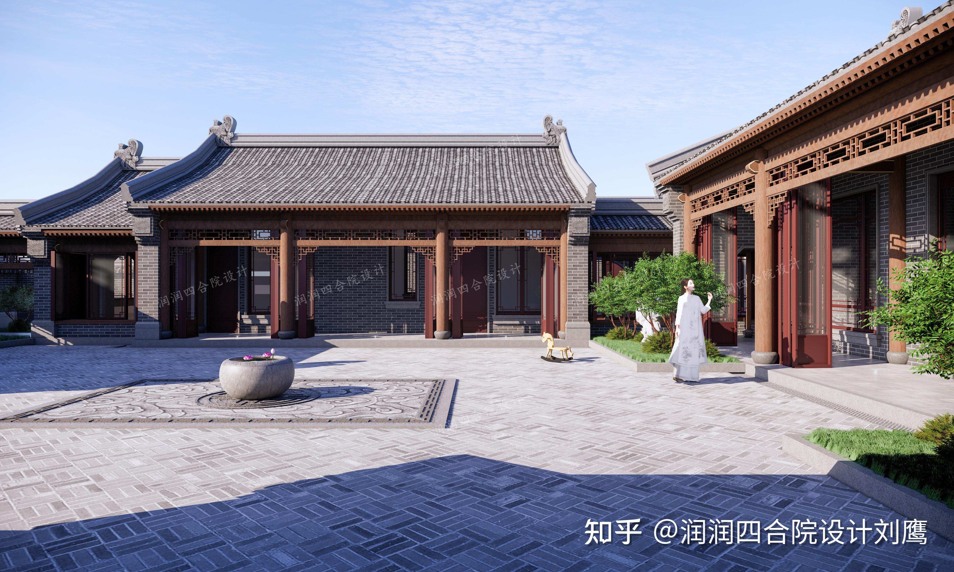 润润四合院设计：北方仿古一层四合院大宅27×30.3 - 知乎