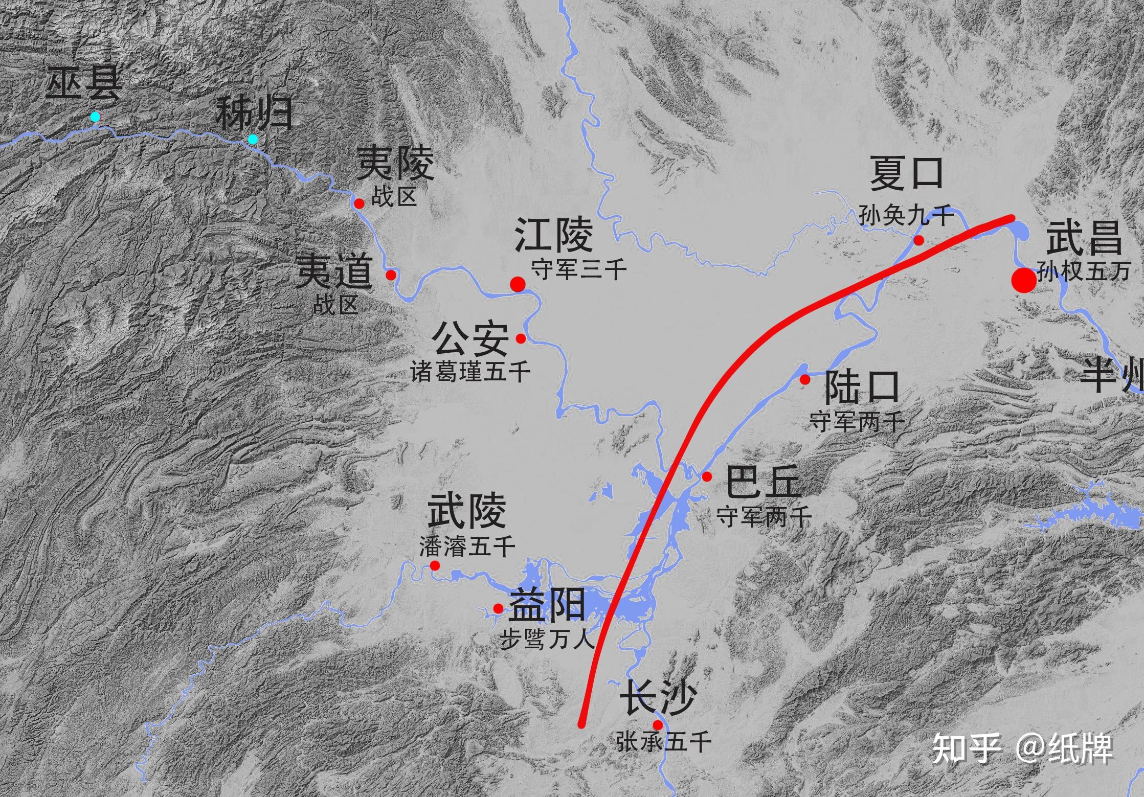 夷陵之战地图前形势图图片