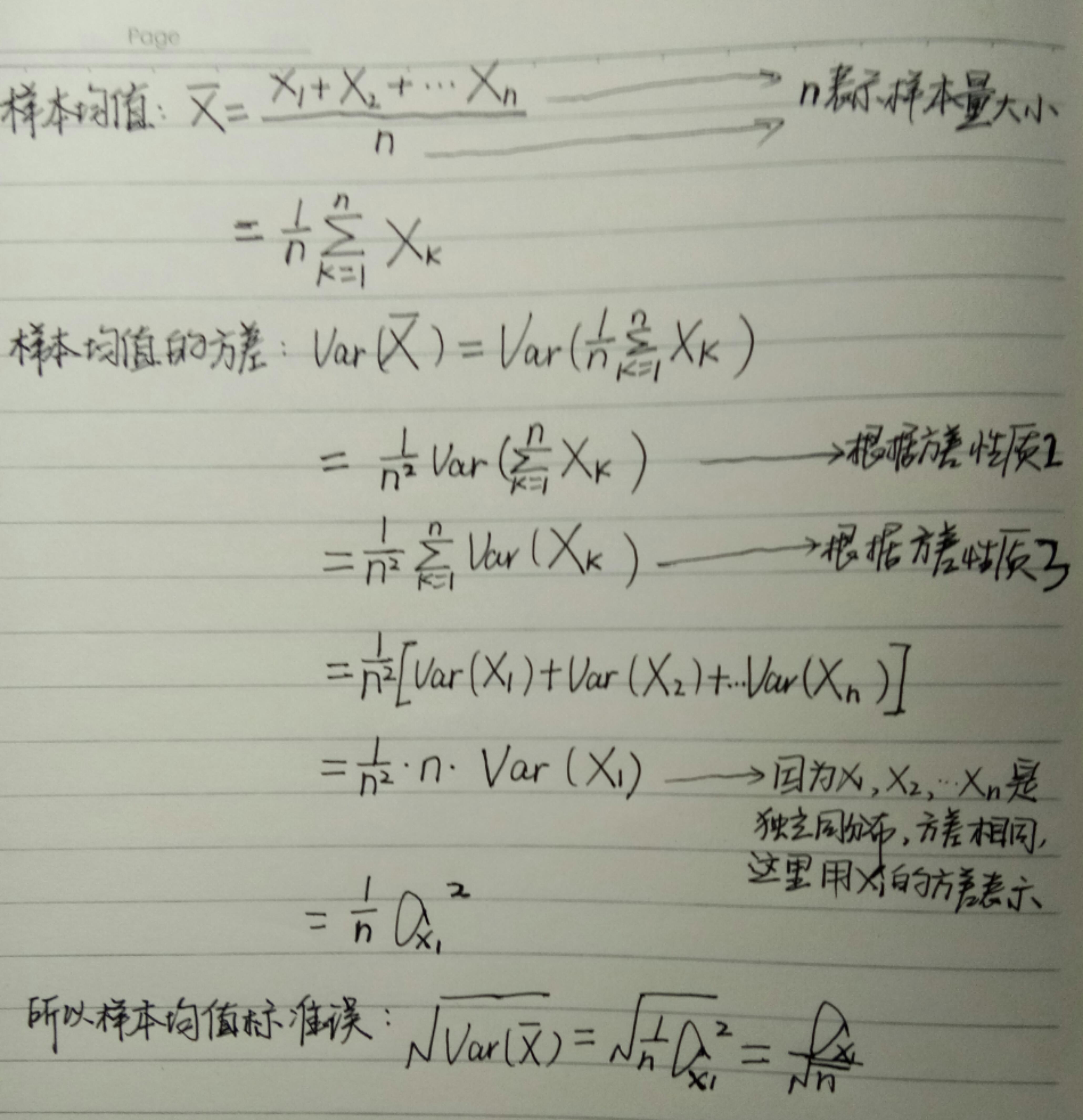 有沒有懂統計的標準誤為什麼等於標準差除以根號n求公式推導過程