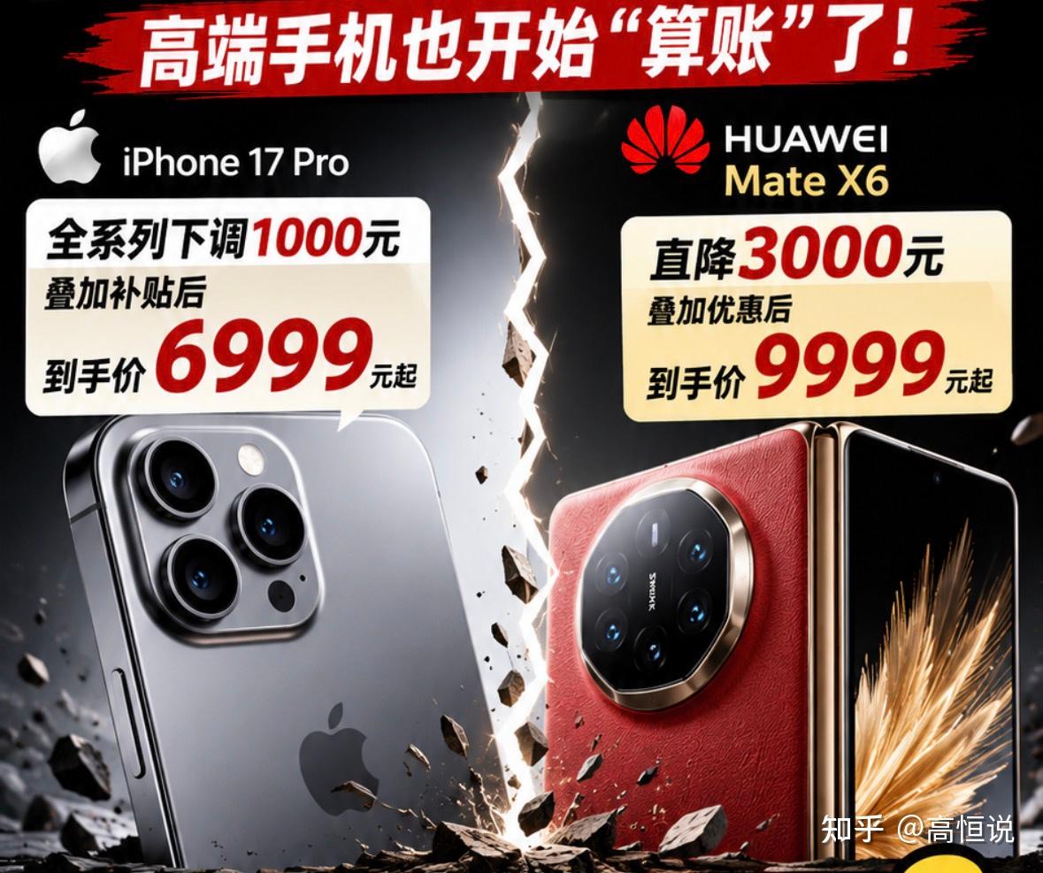 苹果华为突然降价:高端手机的信仰税,快收不动了