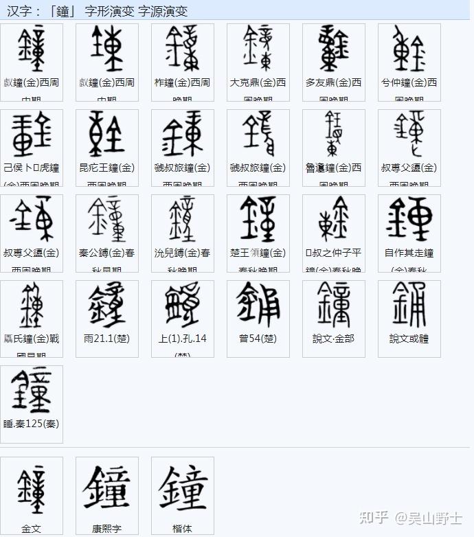 在古代「钟」、「锺」、「鐘」字有哪些差别？ - 知乎