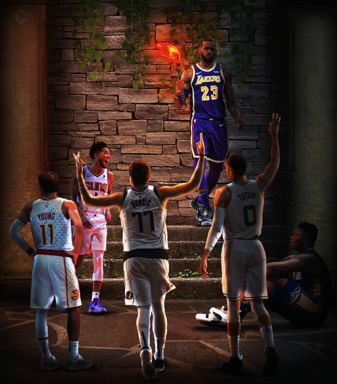 篮球壁纸当nba球星住在名画里