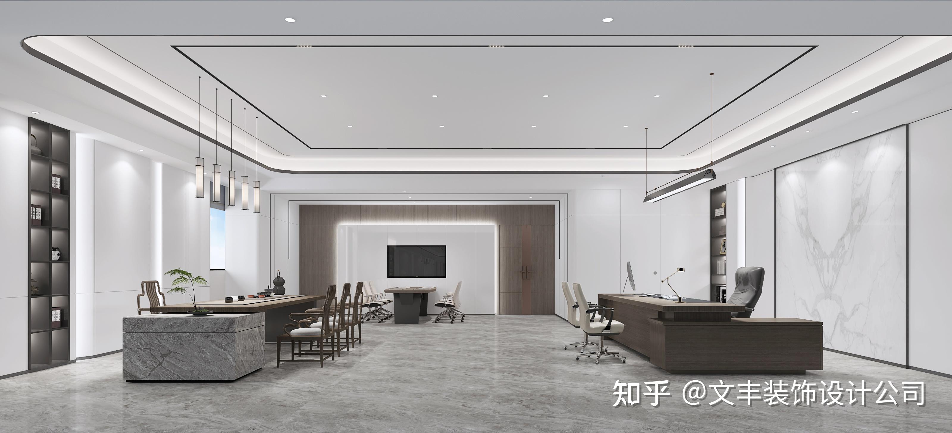 老板、董事长、总经理办公室空间设计效果图免费分享(100套) - 知乎