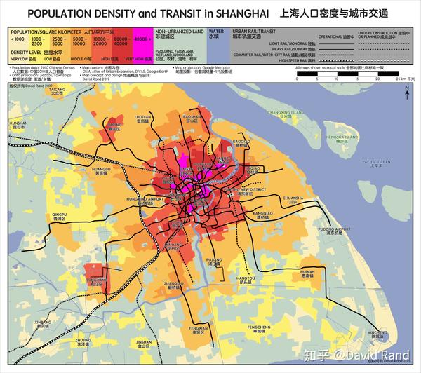 城市人口密度与城市轨道交通地图册