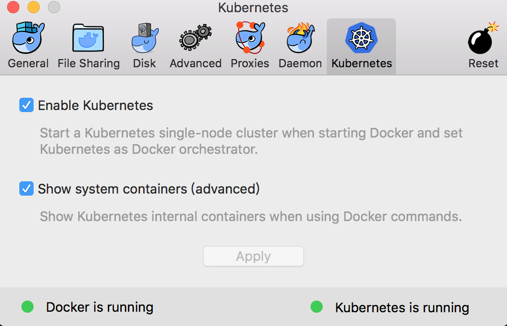 kubernetes docker for mac stable