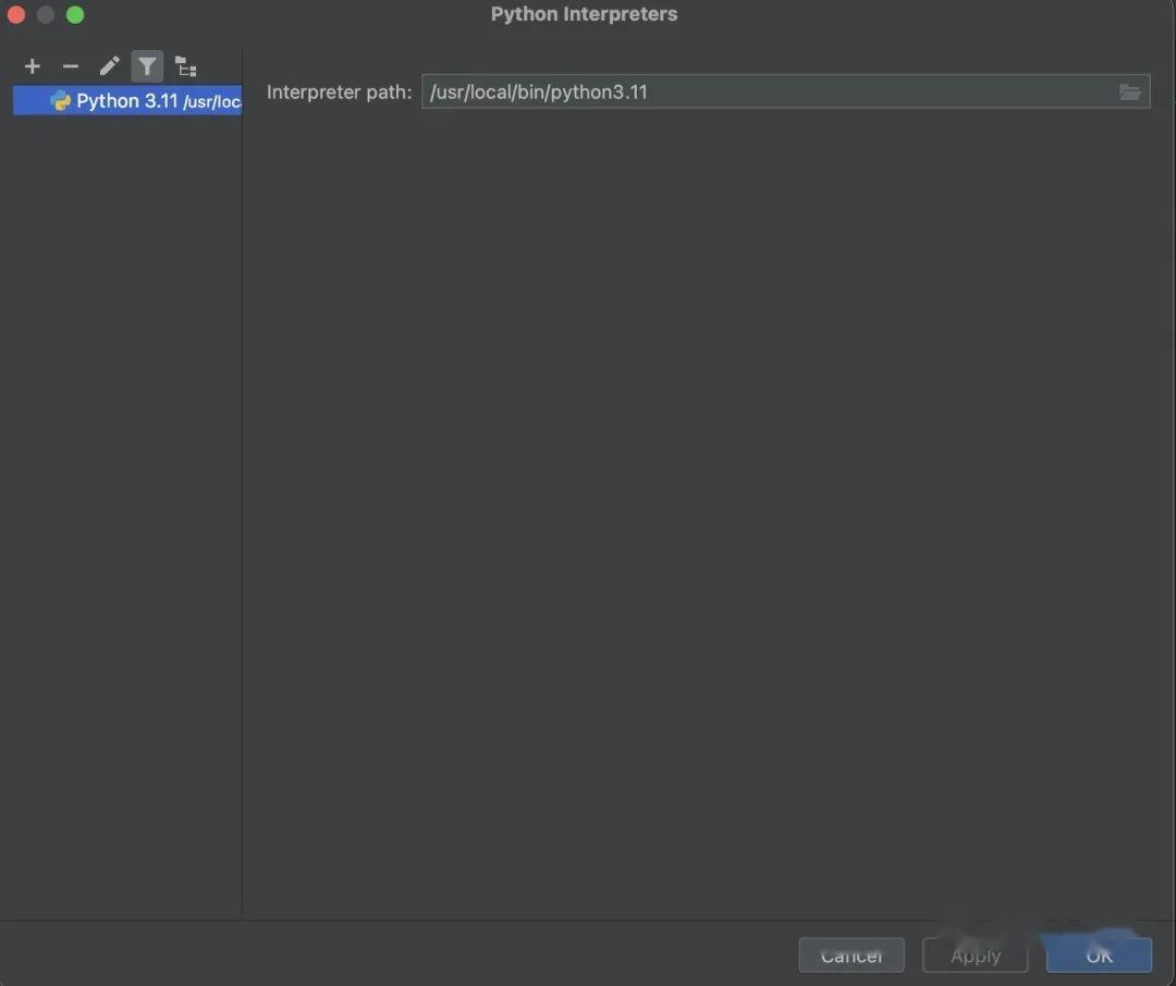 Pycharm python interpreter 