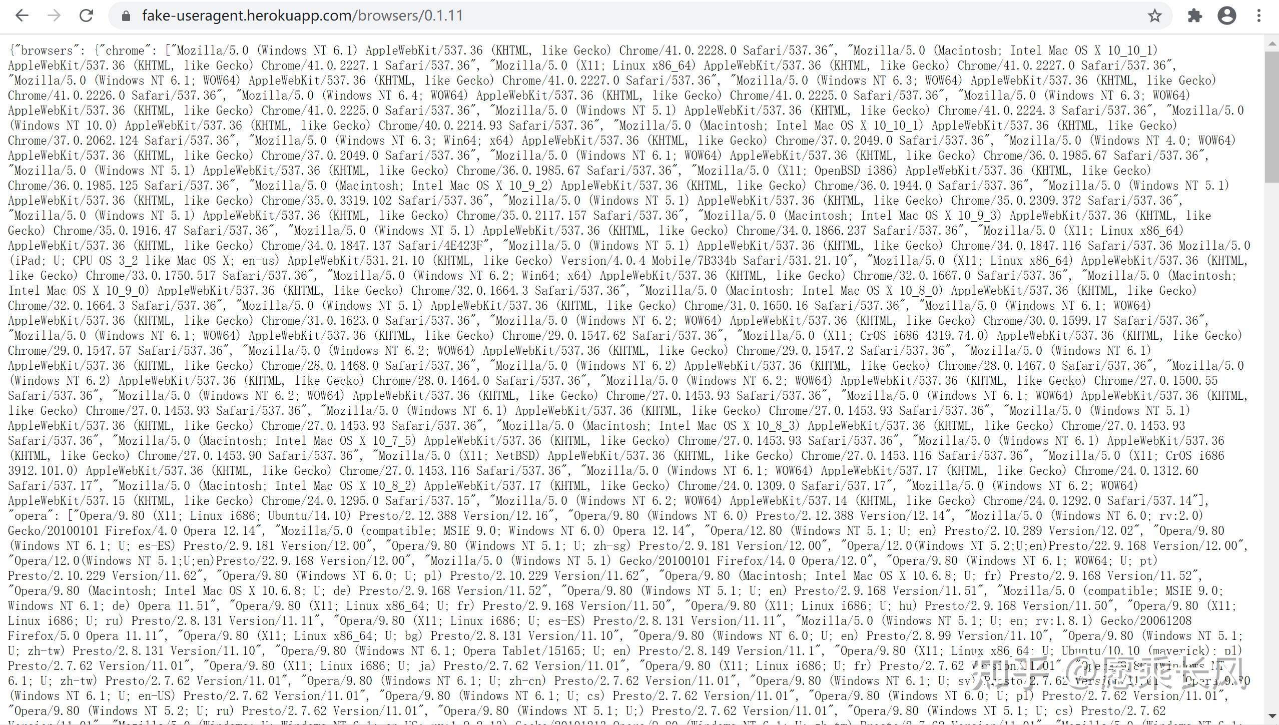 Fake useragent 0 1 11 json 