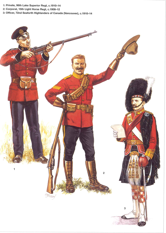 战前准备冲锋陷阵的加拿大自治领远征军