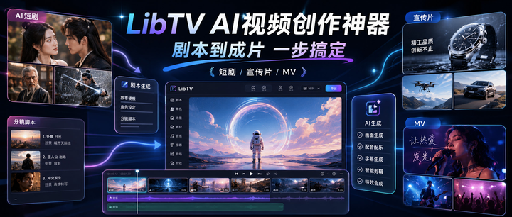 LibTV AI 视频创作神器来了！竟能从剧本到成片一步搞定 - 知乎