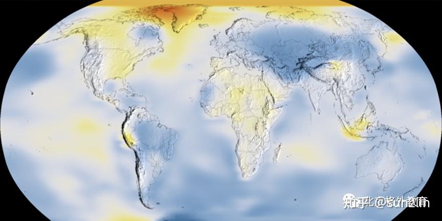全球温度变化示意图