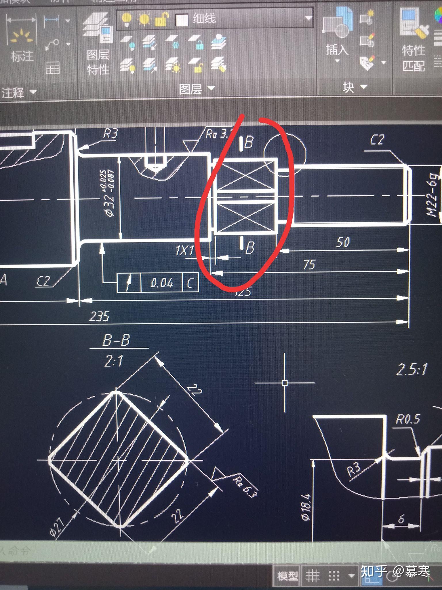 工图中两处斜交细实线是表示的什么符号? - 知乎