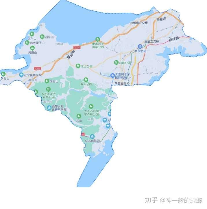 大连甘井子区地图范围图片