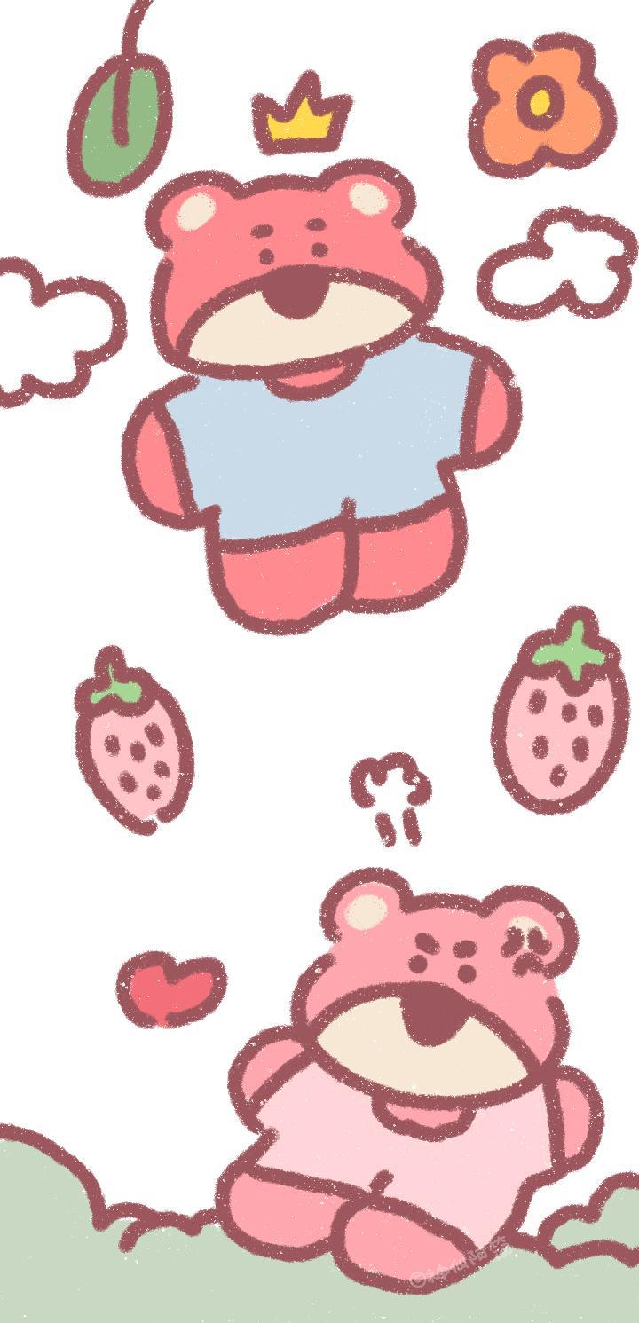 壁纸草莓熊壁纸