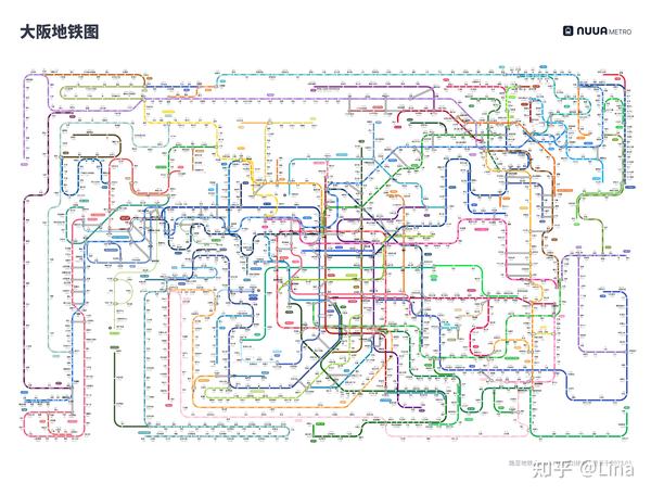 大阪交通攻略，大阪地铁线路图（2023新版nuua metro） - 知乎