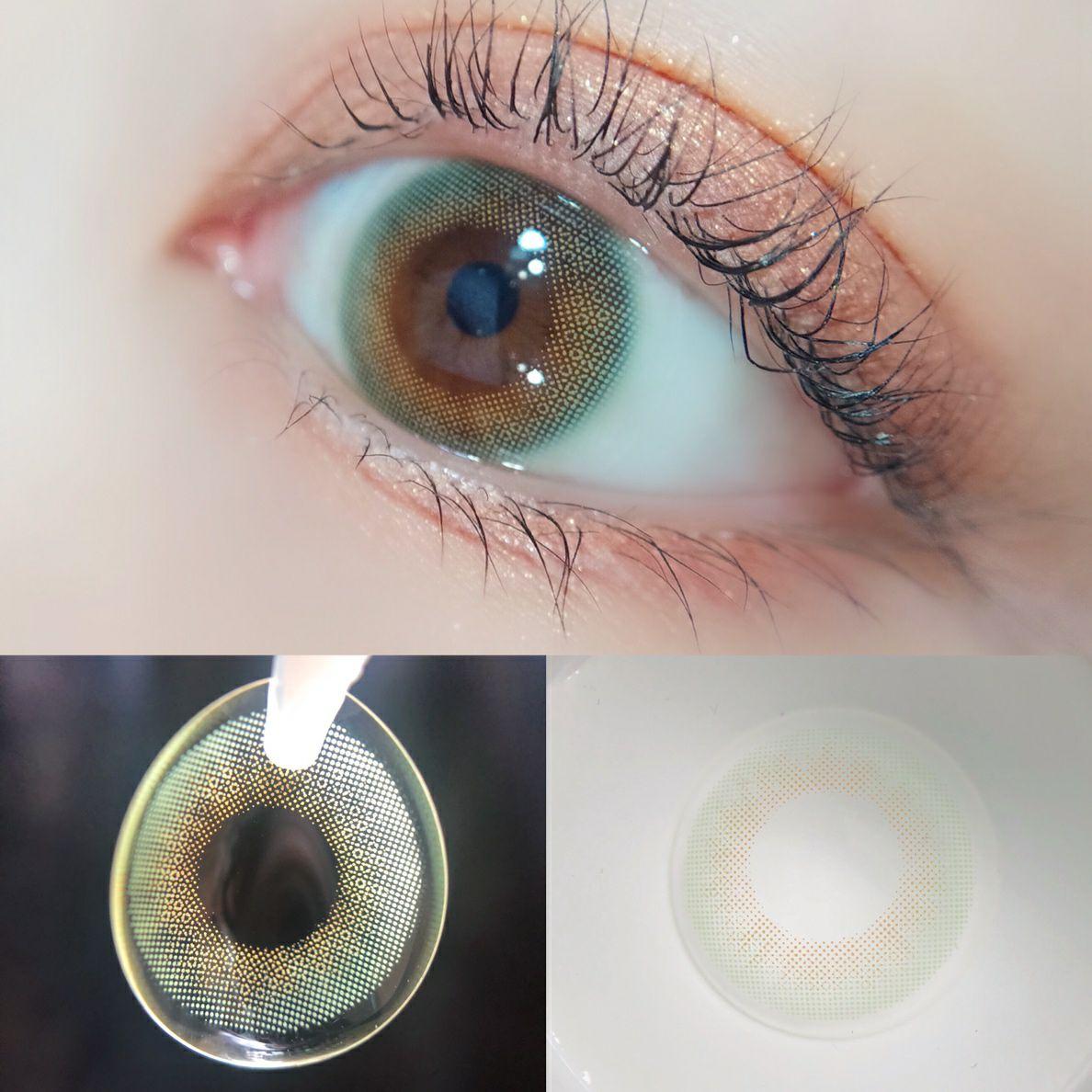 有没有什么绿色系美瞳推荐自然一点的最好是墨绿色