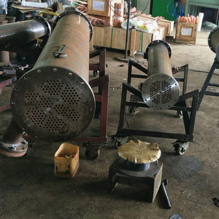 壳管式冷凝器双系统中央空调工业冷水机冷库维修更换水炮散热20匹