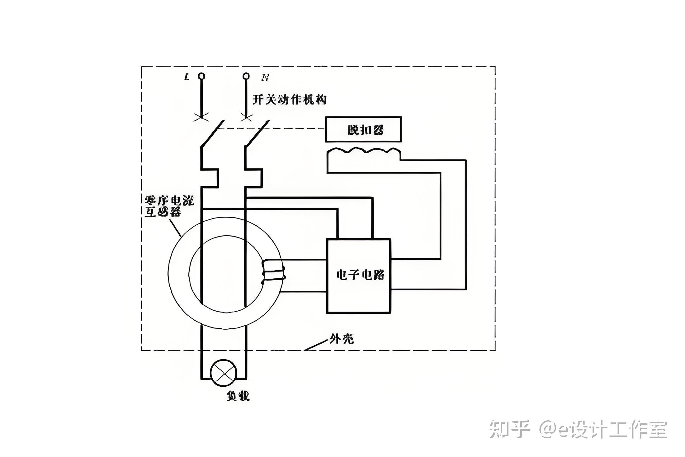 漏电开关原理图解图片