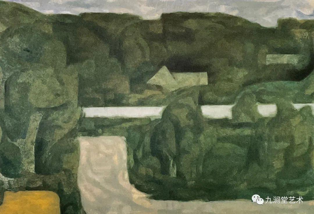 高山辰雄、【岩手・遠野風景】、新品高級額 額装付、年代物・希少画集画 高山辰雄、【岩手・遠野風景】、新品高級額 額装付、年代物・希少画集画