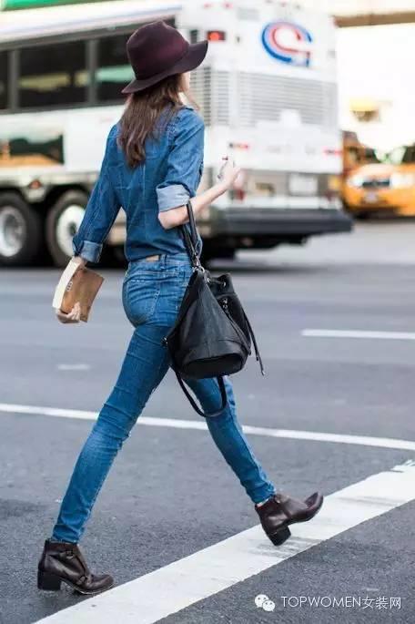 高腰牛仔裤帮你告别“圆柱民”