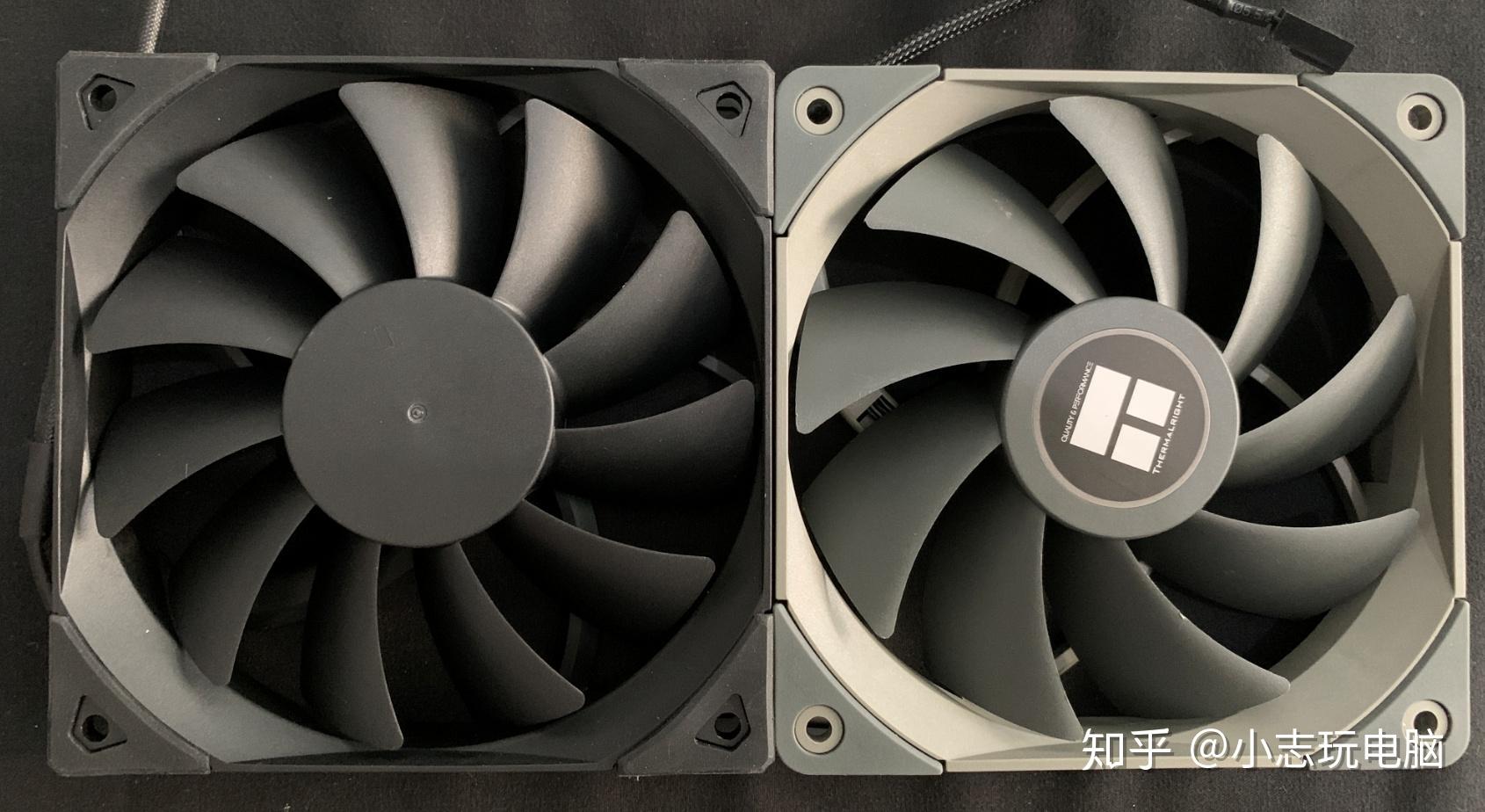 两款散热器的风扇扇叶数是不同的,雅浚g3的风扇是11片扇叶,而as120则