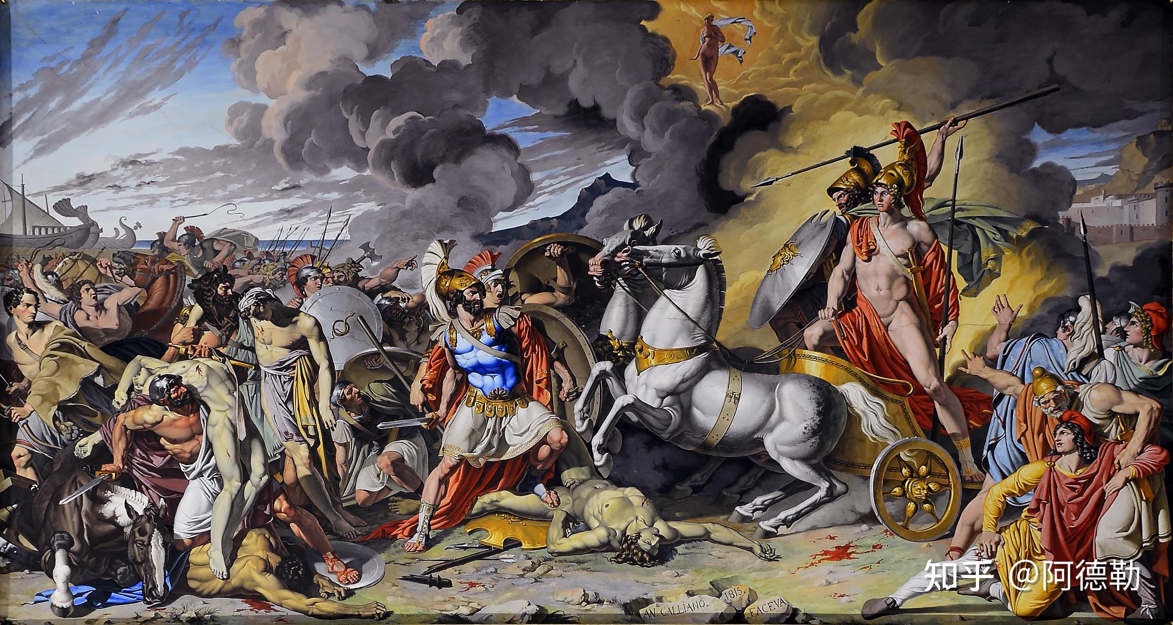 在特洛伊之战中被希腊联军的阿克琉斯用长矛刺穿了喉咙(bullet in his