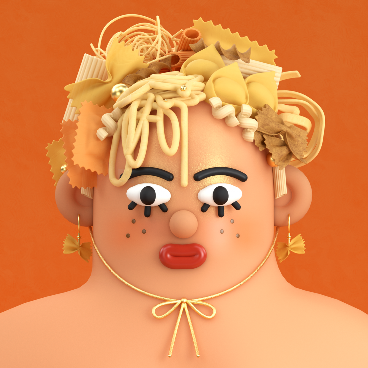 stephanieramplin可爱的3d角色穿着俗气的服装让人大笑