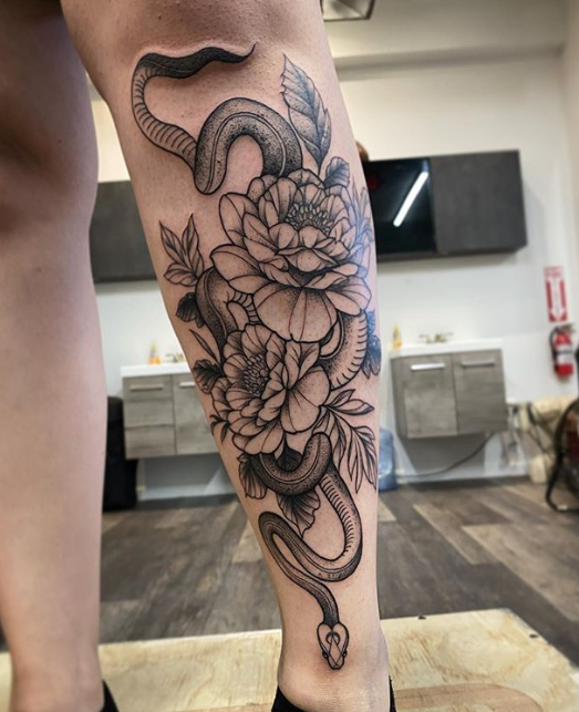 纹身idea丨素花纹身 黑色线条中的美丽生机 知乎